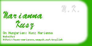 marianna kusz business card